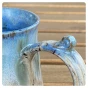 Kubek  kufelek  rękodzieło z koła garncarskiego  handmade ucho.webp